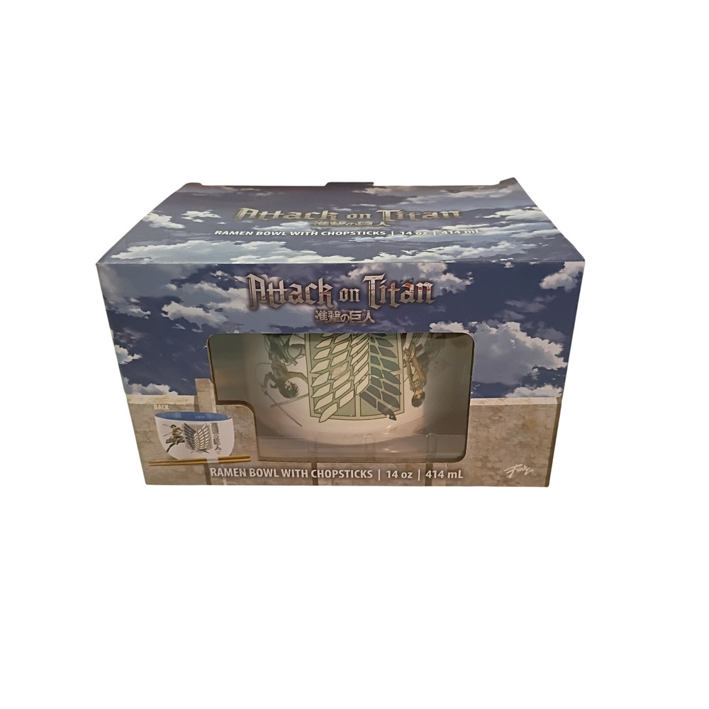 Attack on Titan Ramen Bowl with Chopsticks 14oz Anime Scout Regiment Funimation